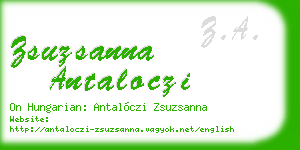 zsuzsanna antaloczi business card